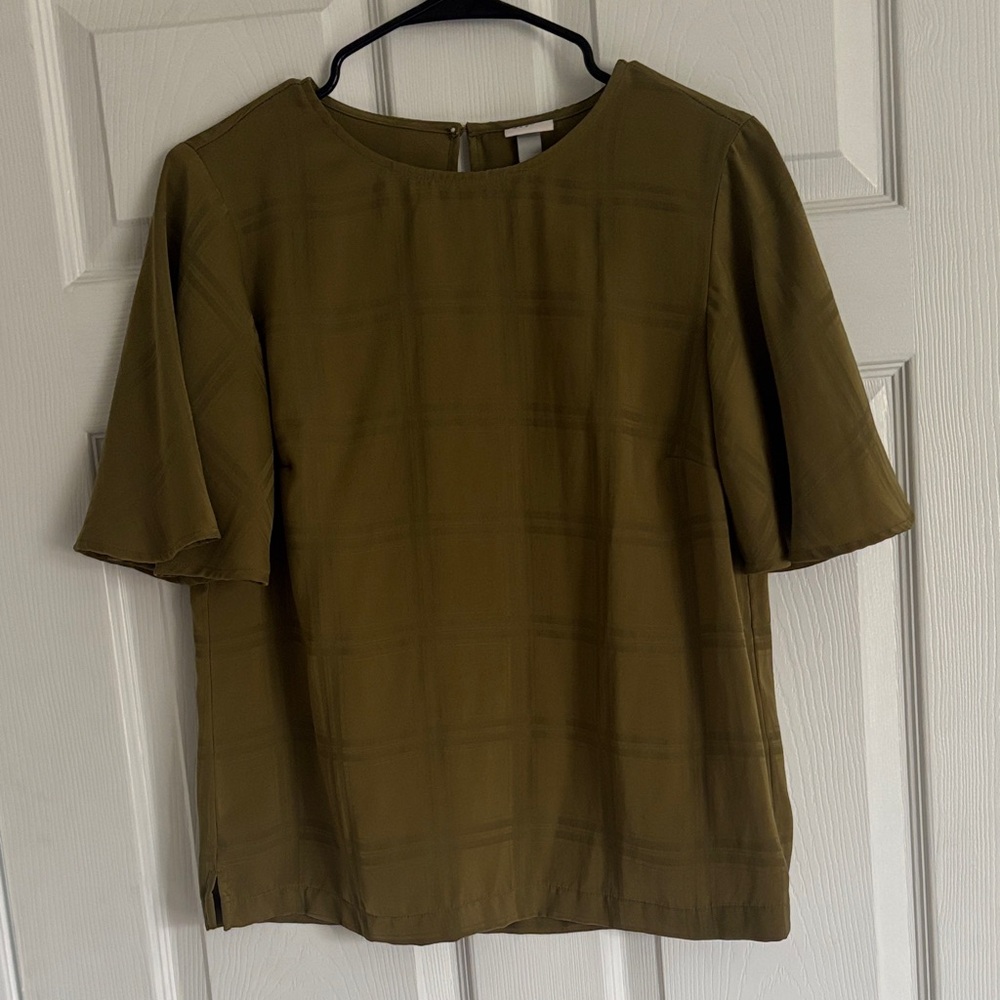 a new day Olive Green Short Sleeve Blouse